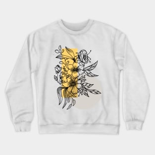 Flowers Hand Drawn Crewneck Sweatshirt